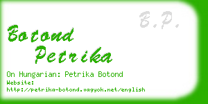 botond petrika business card